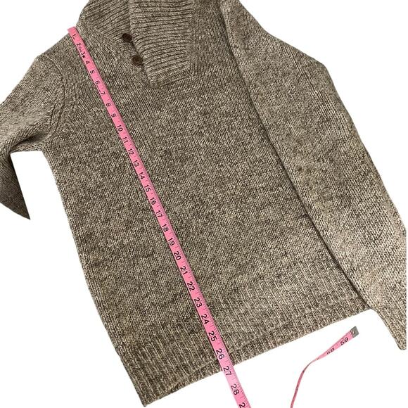 J.Crew Wool Alpaca Shawl Collar Pullover Sweater Grandpa Core Academia Sz Medium - Picture 11 of 13